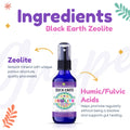 Zeolite Detox 4 Kids, Organic Grape Flavor - Gentle Zeolite Liquid with Black Earth Humic and Fulvic Acid, Supports Natural Detoxification, 1 fl oz Pump Spray