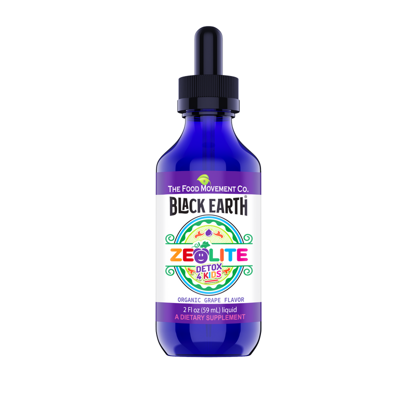Zeolite Detox 4 Kids, Organic Grape Flavor - Gentle Zeolite Liquid with Black Earth Humic and Fulvic Acid, Supports Natural Detoxification, 1 fl oz Pump Spray