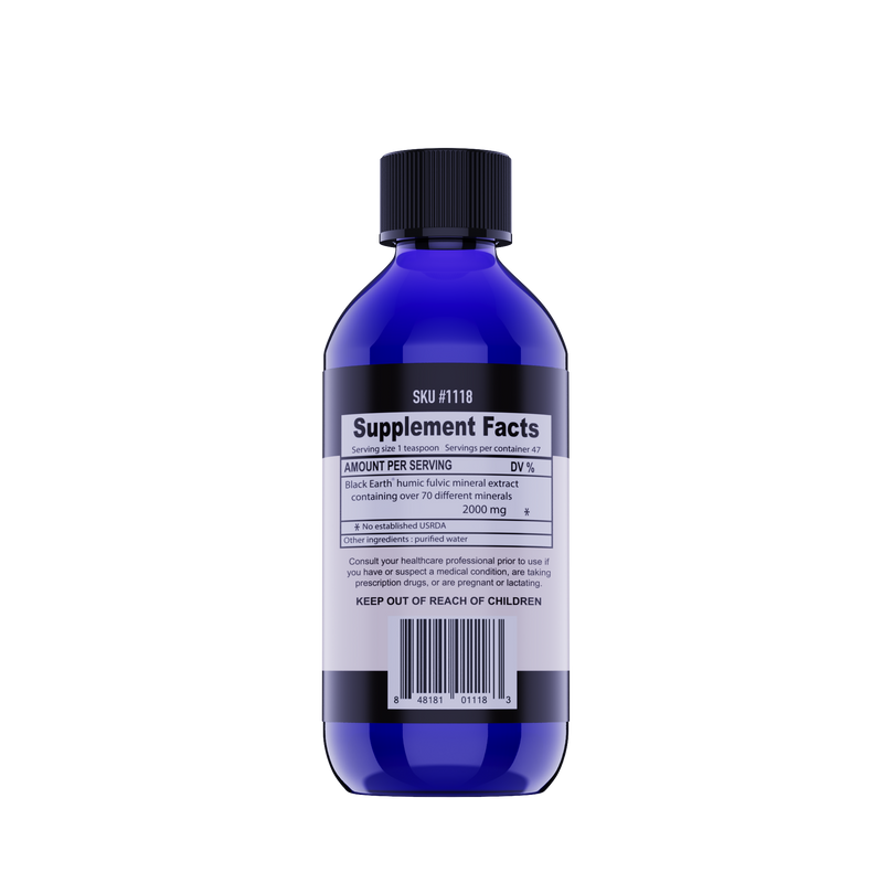 Black Earth® Fulvic - trace mineral liquid supplement 8 oz.