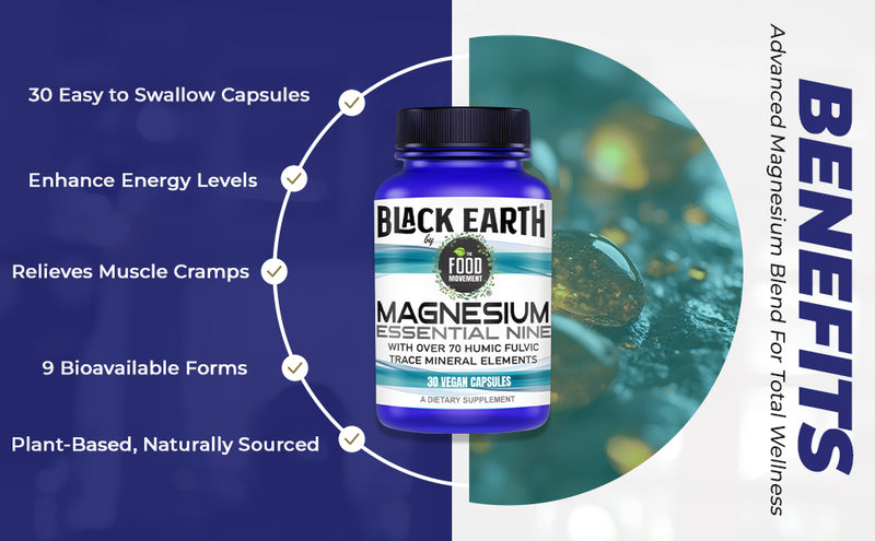 Black Earth Magnesio Esencial Nueve por The Food Movement
