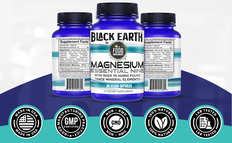 Black Earth Magnesio Esencial Nueve por The Food Movement