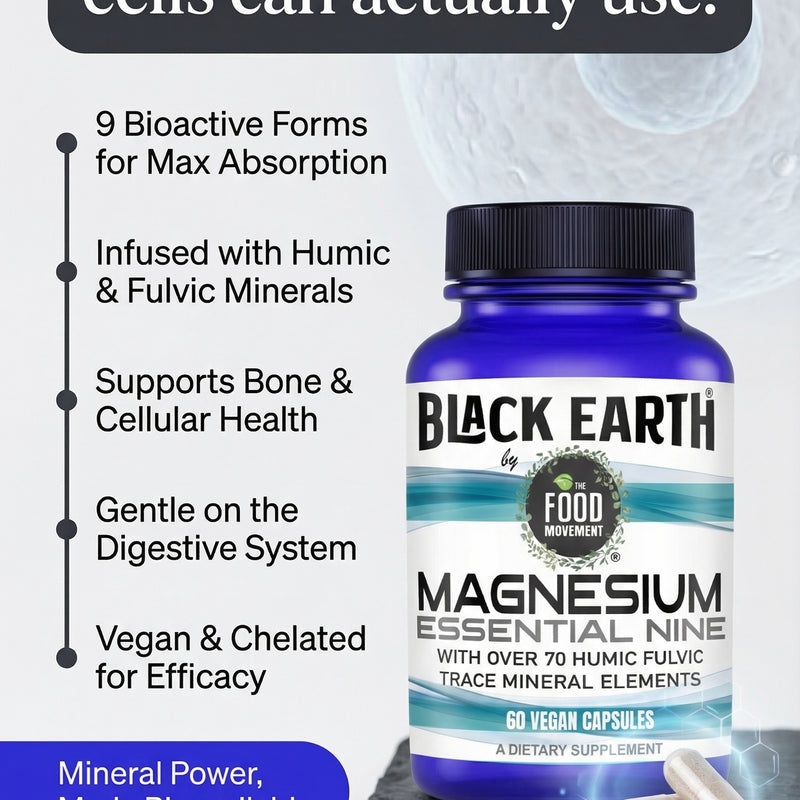Black Earth Magnesio Esencial Nueve por The Food Movement