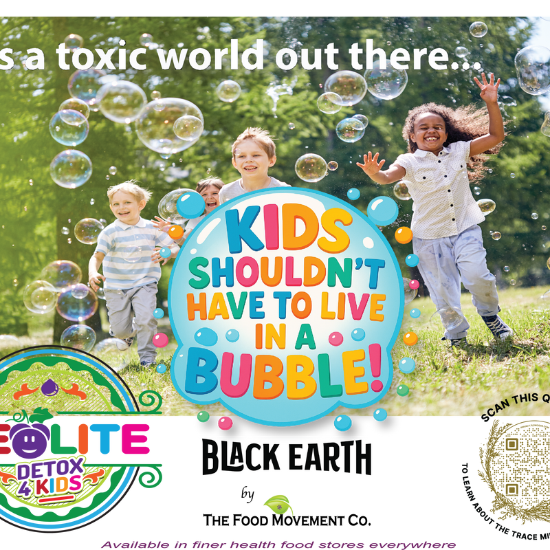 Zeolite Detox 4 Kids, Organic Grape Flavor - Gentle Zeolite Liquid with Black Earth Humic and Fulvic Acid, Supports Natural Detoxification, 1 fl oz Pump Spray