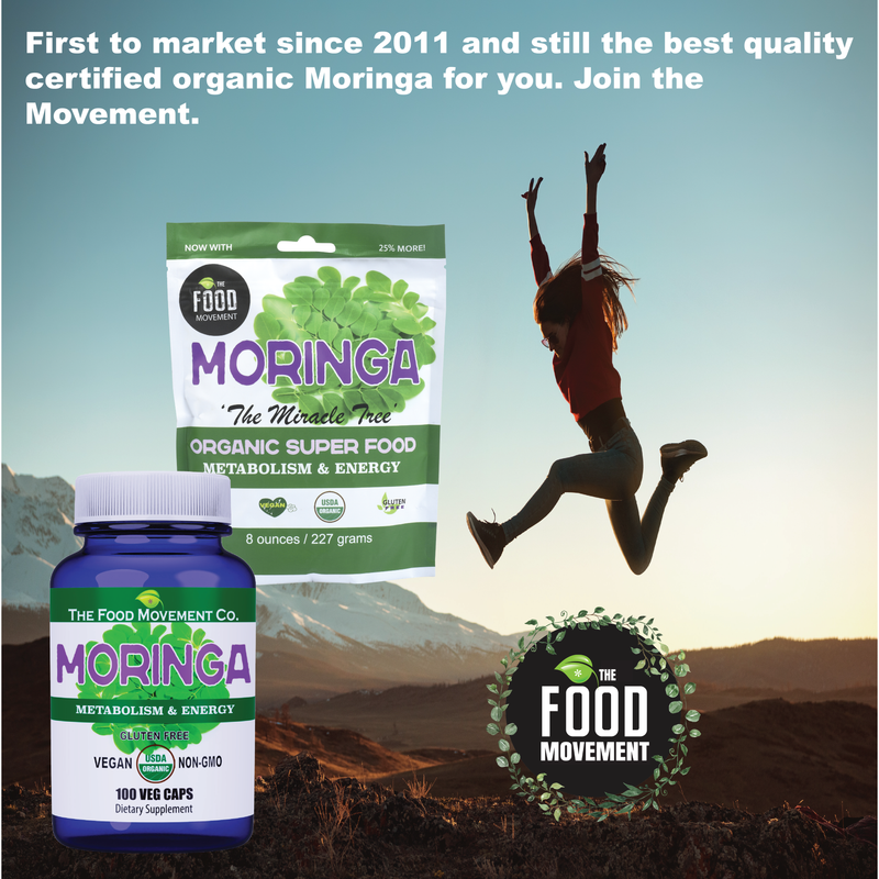 Moringa leaf powder - raw, organic 6 oz pouch