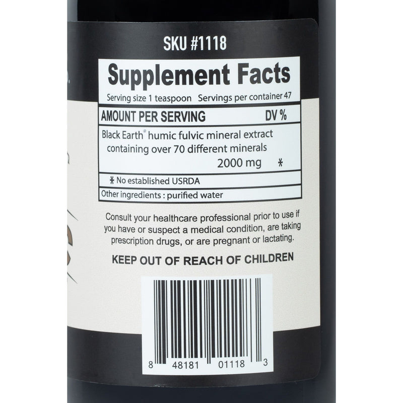 Black Earth® Fulvic - trace mineral liquid supplement 8 oz.