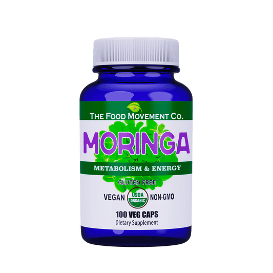 Moringa, organic - 100 vegcaps - The Food Movement Co.