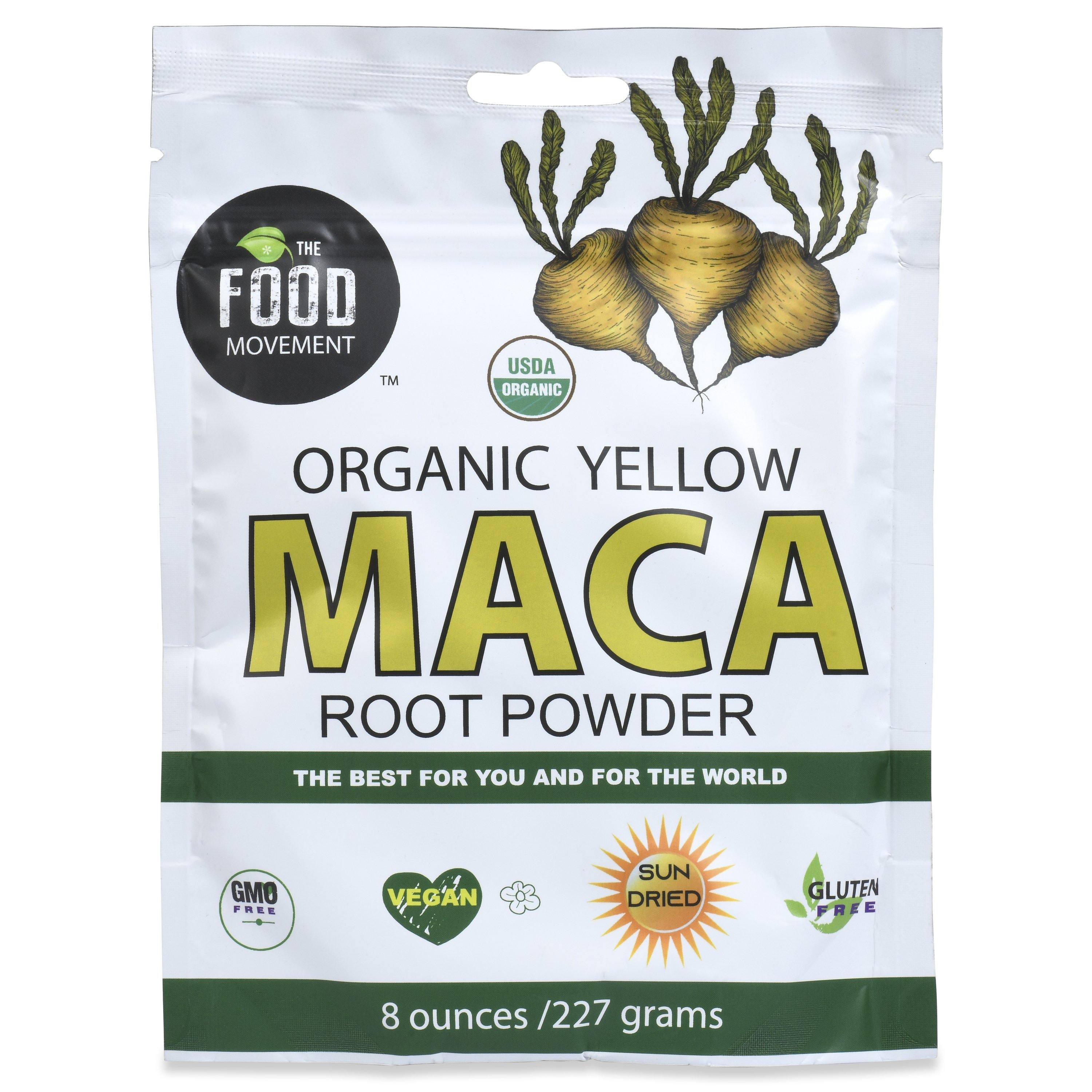 Yellow Maca, sun-dried certified organic 8 oz pouch