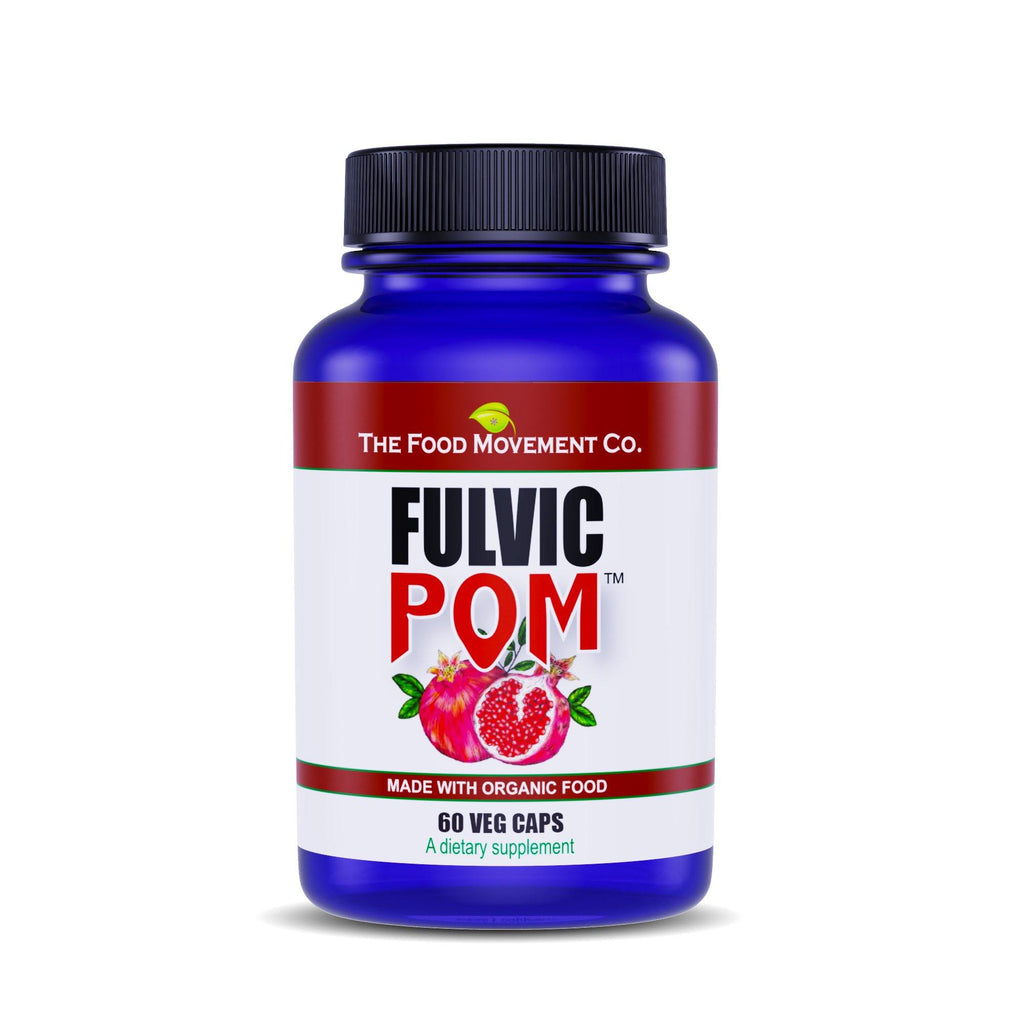 Fulvic POM - Perfect Fulvic Humic Mineral Blend - Ideal for Immune Support & Circulatory and Sexual Health - 60 Vegan Capsules - The Food Movement Co.