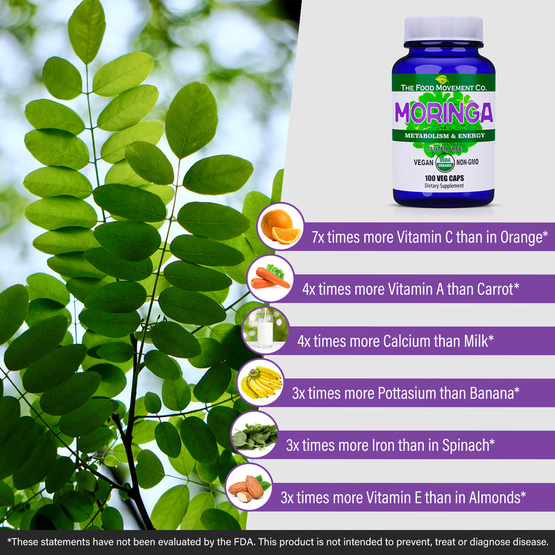 Moringa, organic - 100 vegcaps