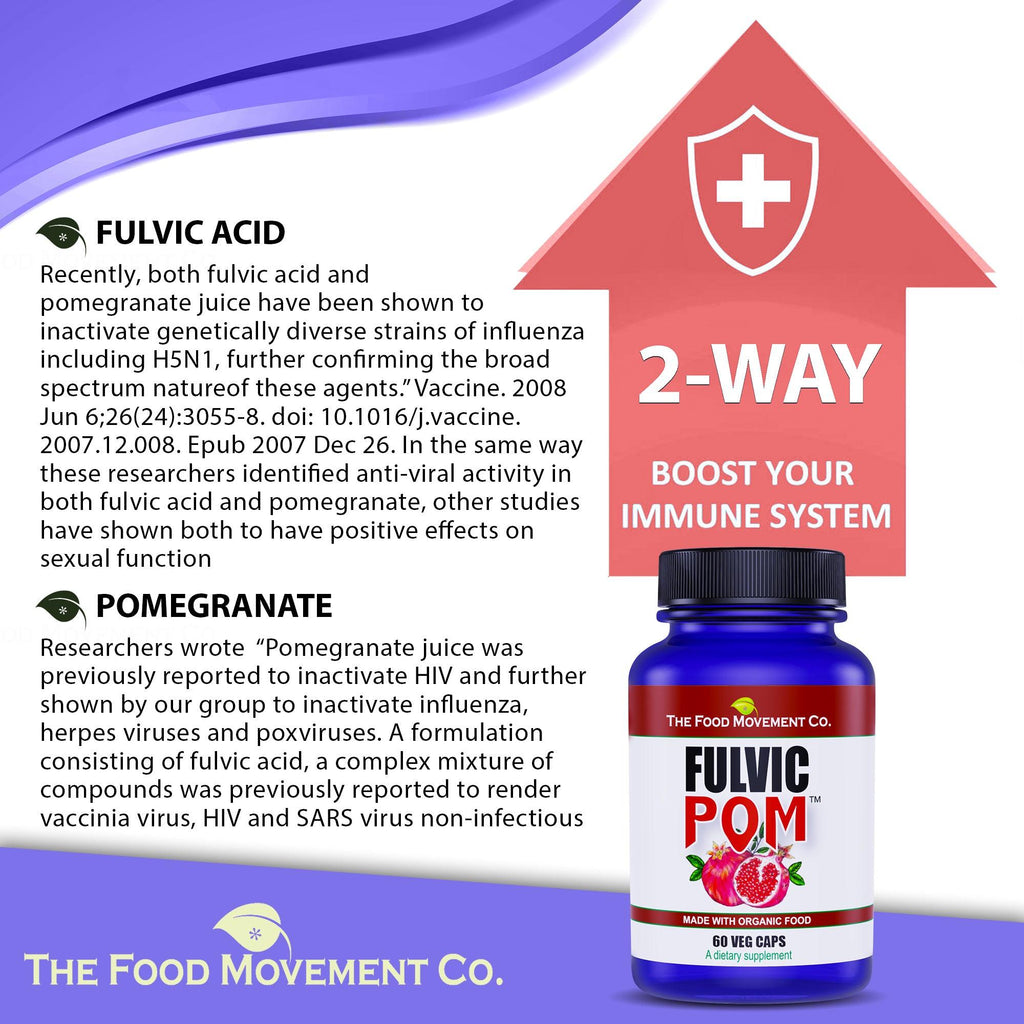 Fulvic POM - 60 vegan capsules - The Food Movement Natural Products Company