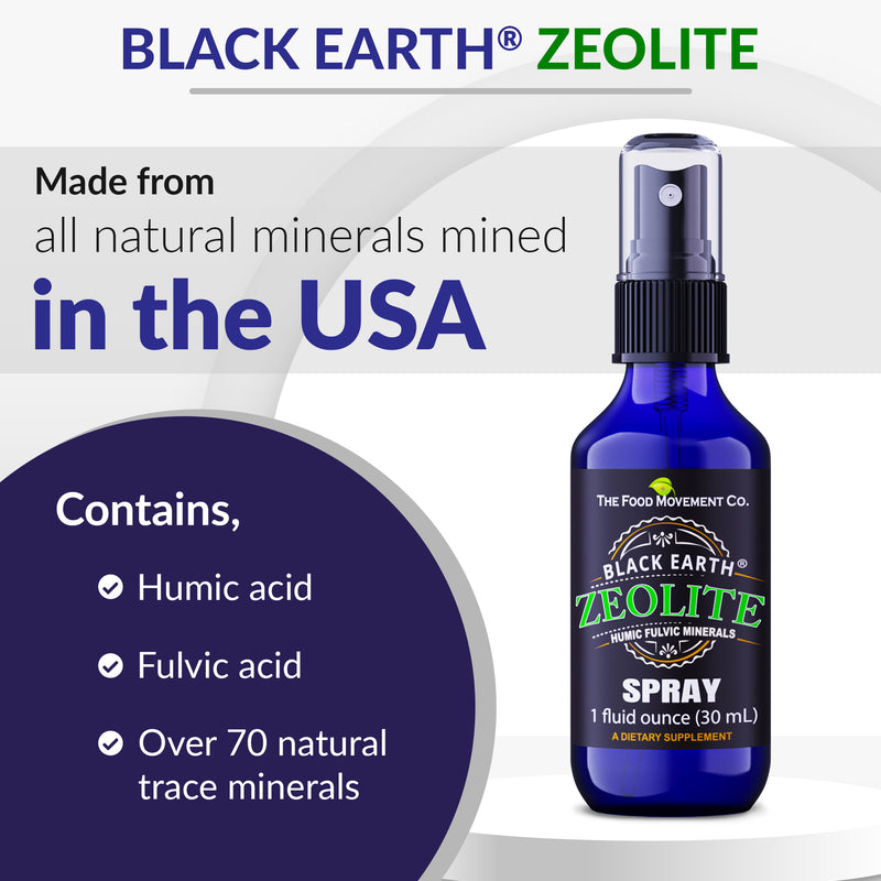 Black Earth® Zeolite detox spray 1 oz