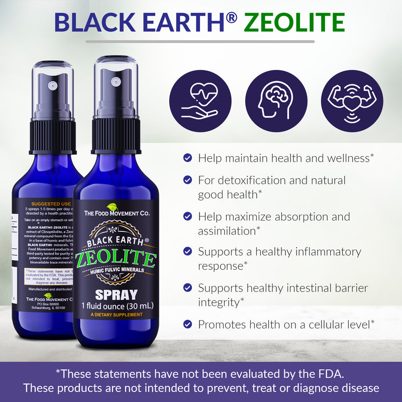 Black Earth® Zeolite detox spray 1 oz